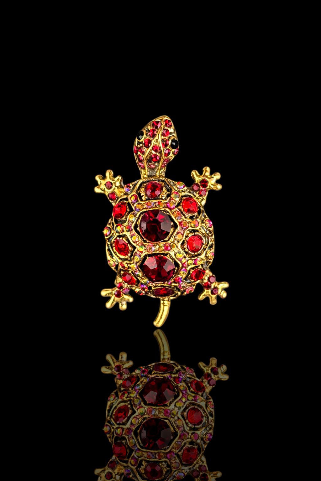 Regal Gem Turtle Brooch
