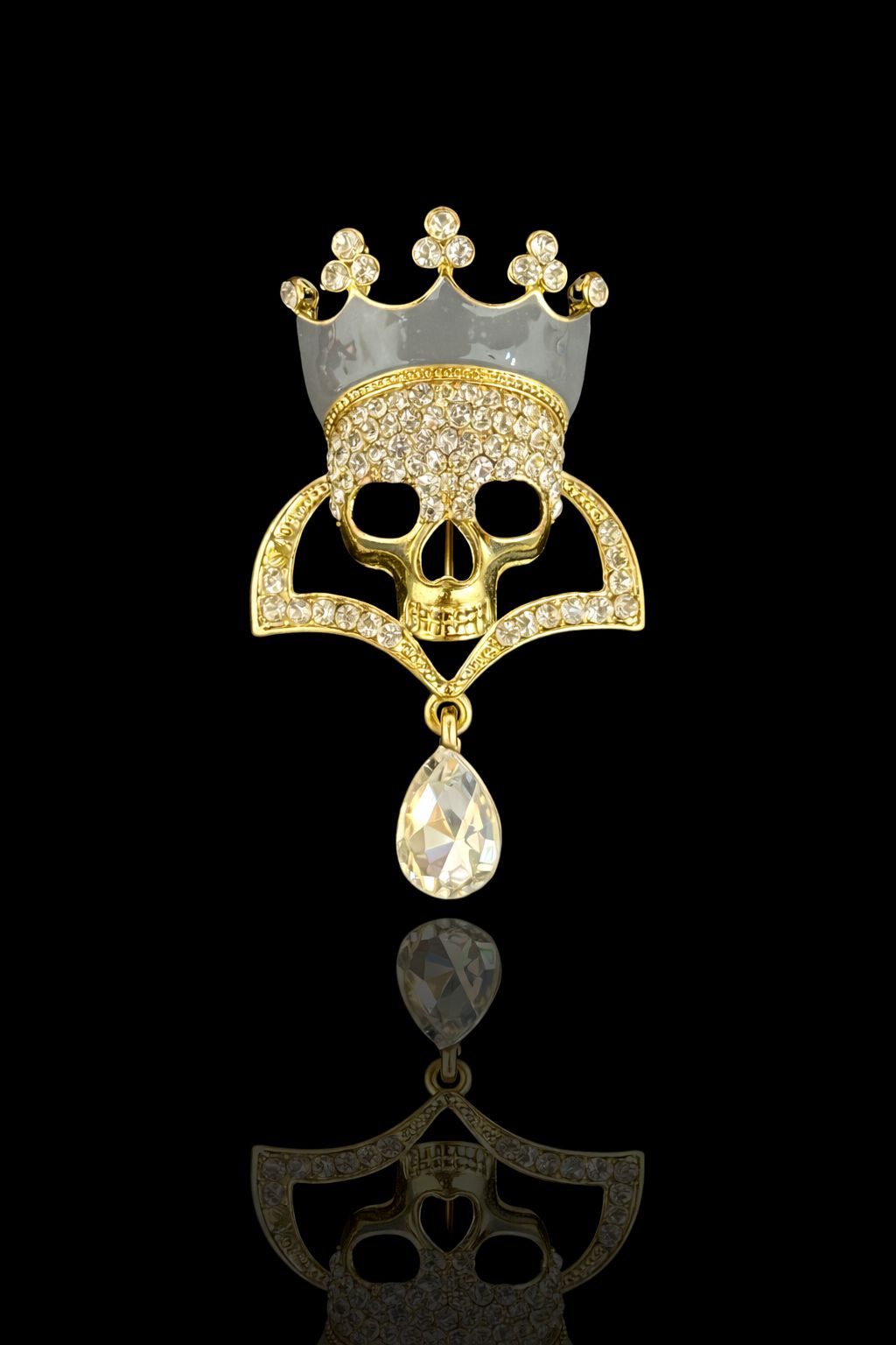 Royal Skull Crown Brooch