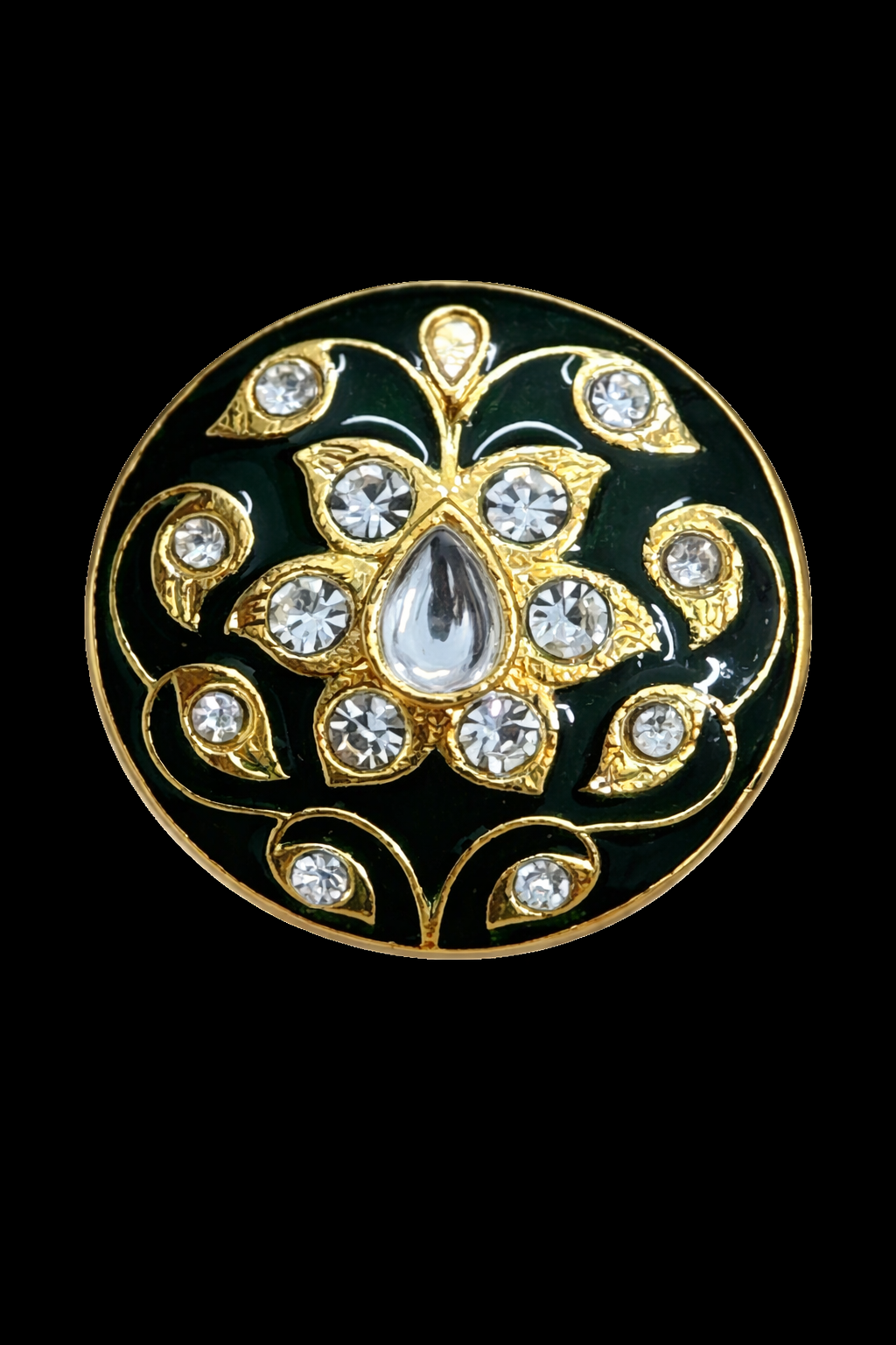Royal Midnight Bloom Bandhgala Button