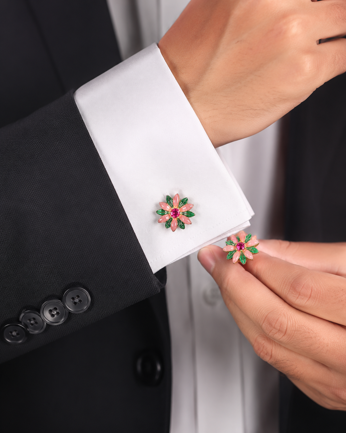 Leela Enamel Cufflinks