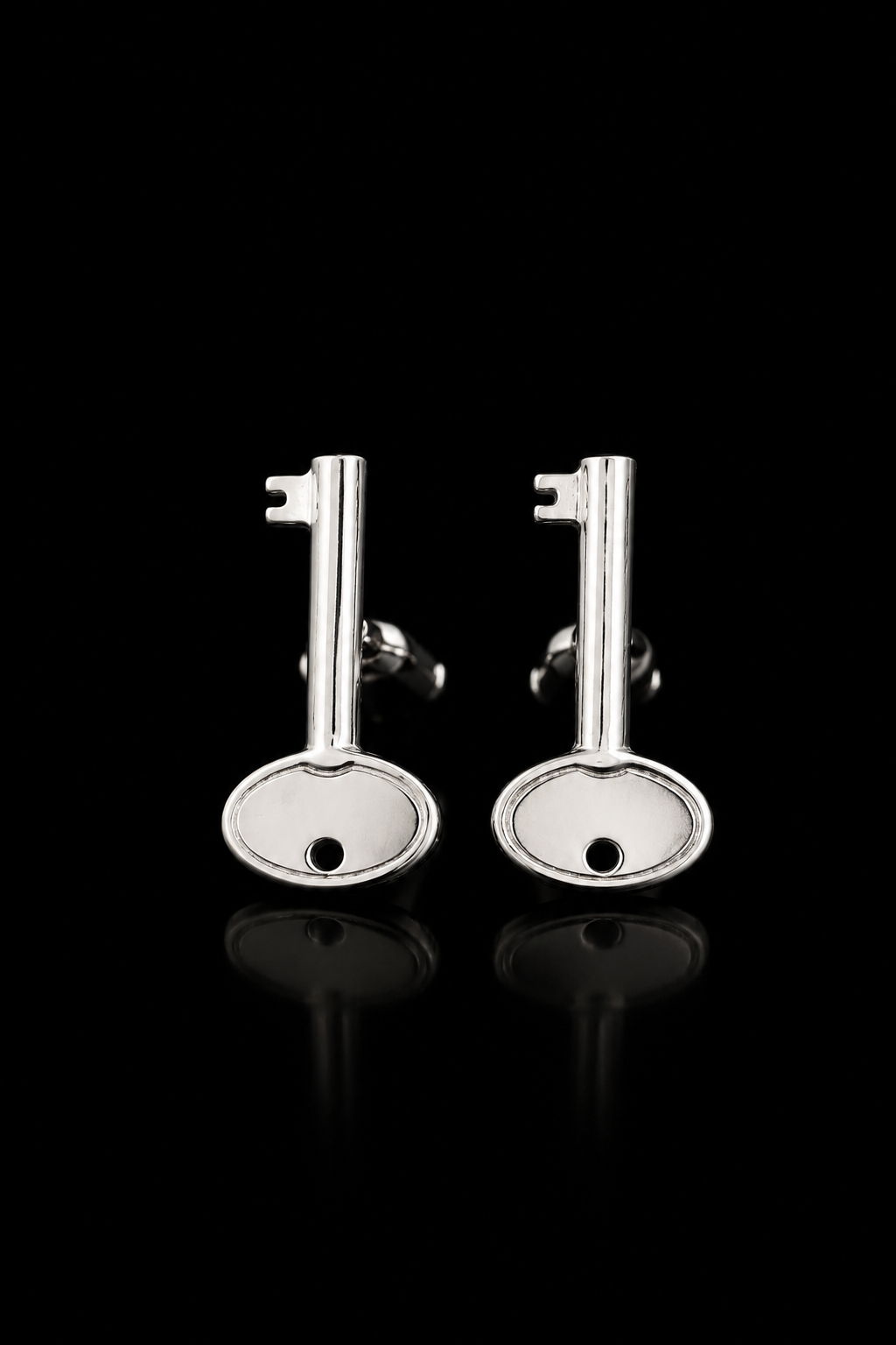 Vintage Key Silver Cufflinks