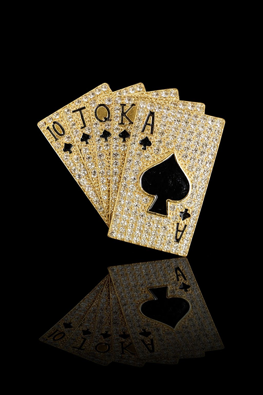 Royal Flush Cards Brooch