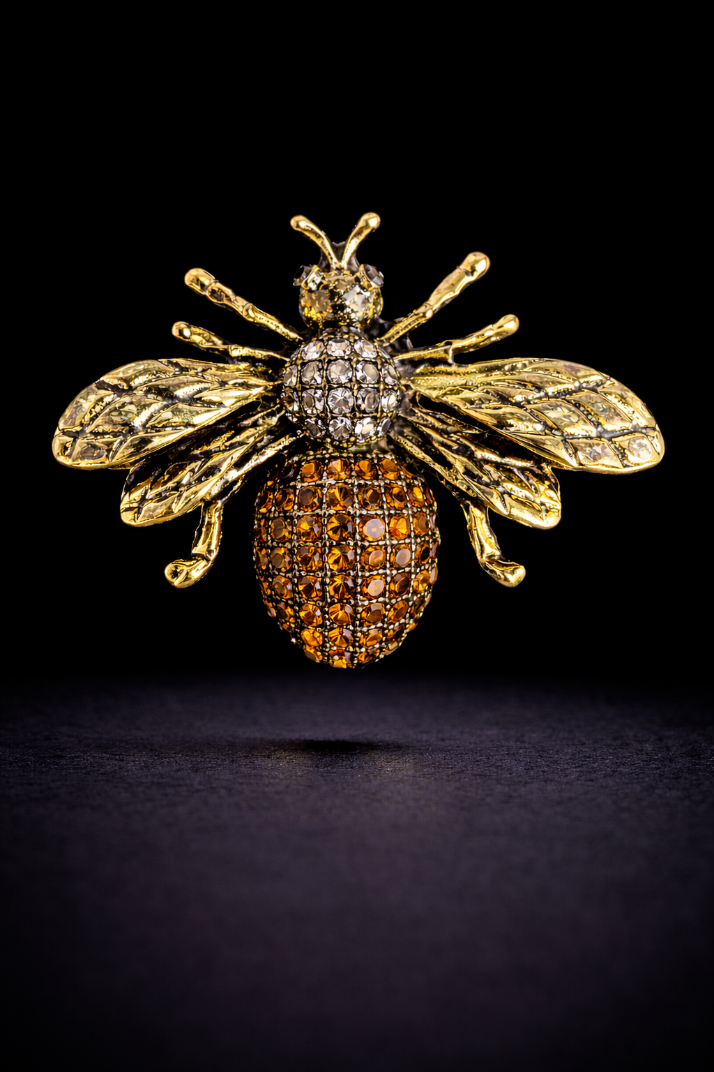 Royal Crystal Bee Brooch