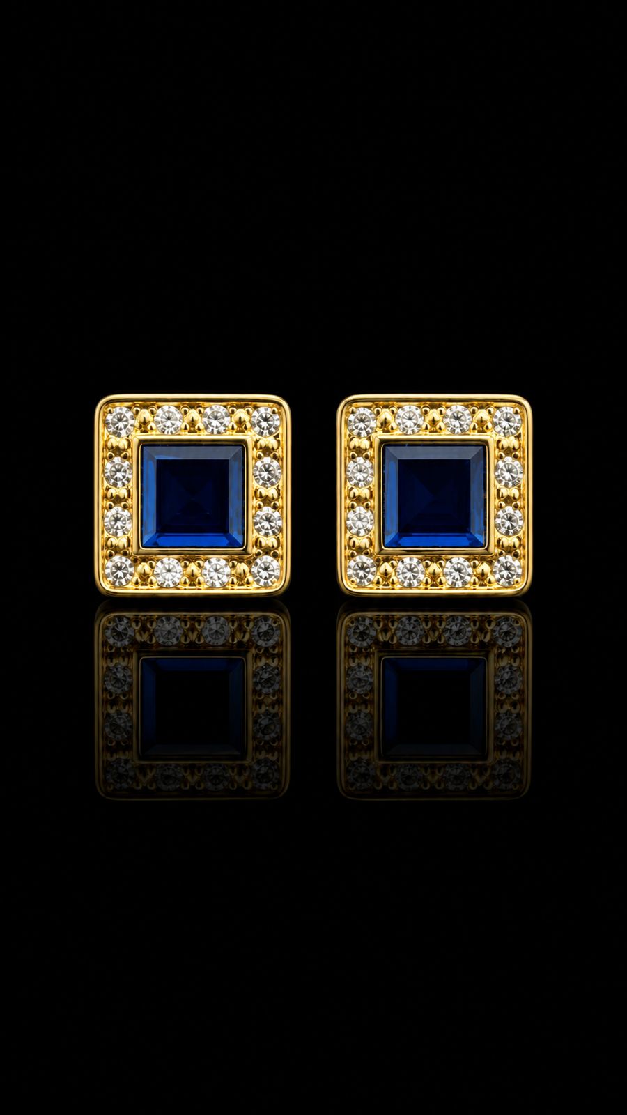 Royal Sapphire Gold Cufflinks