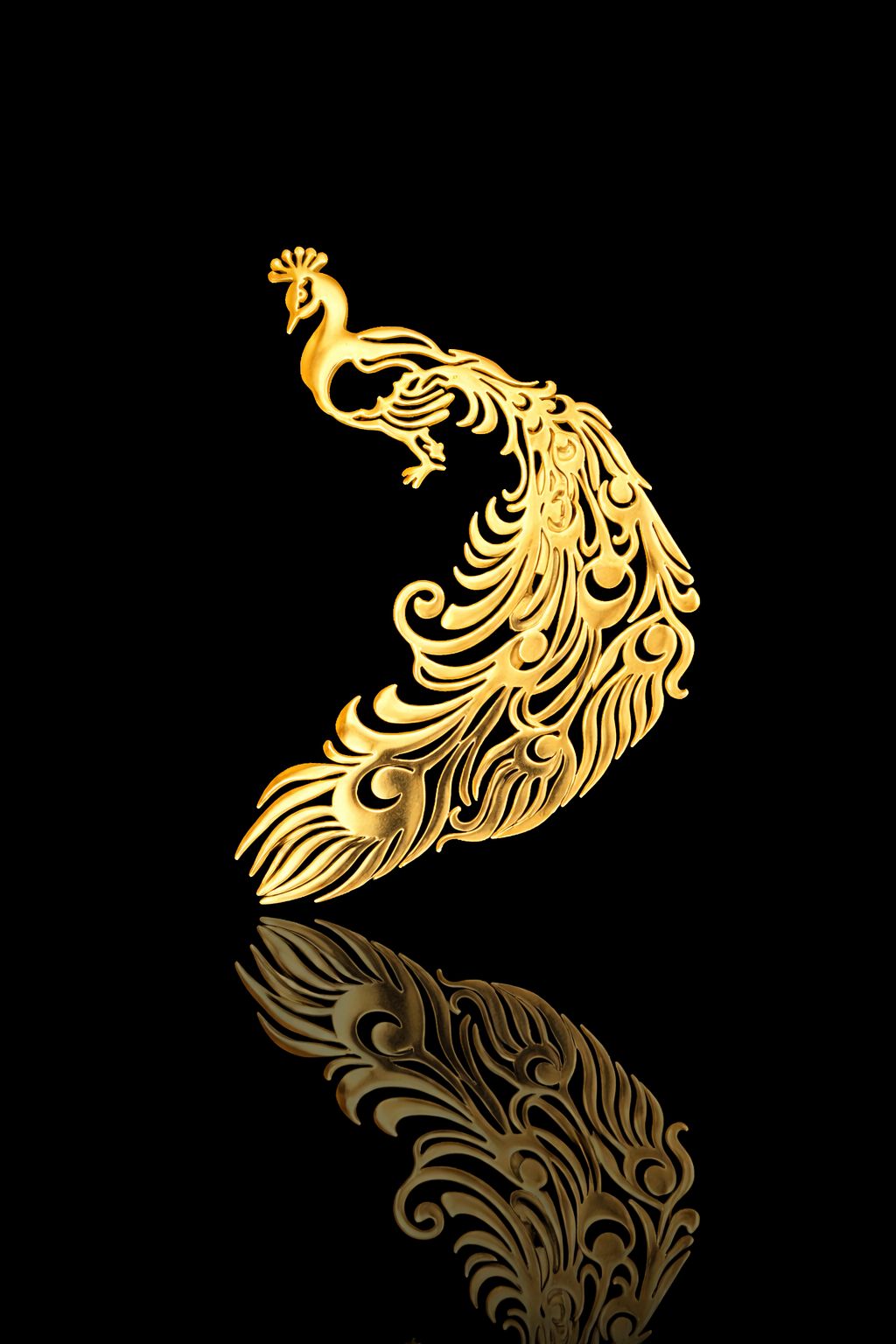 Royal Plume Peacock Brooch