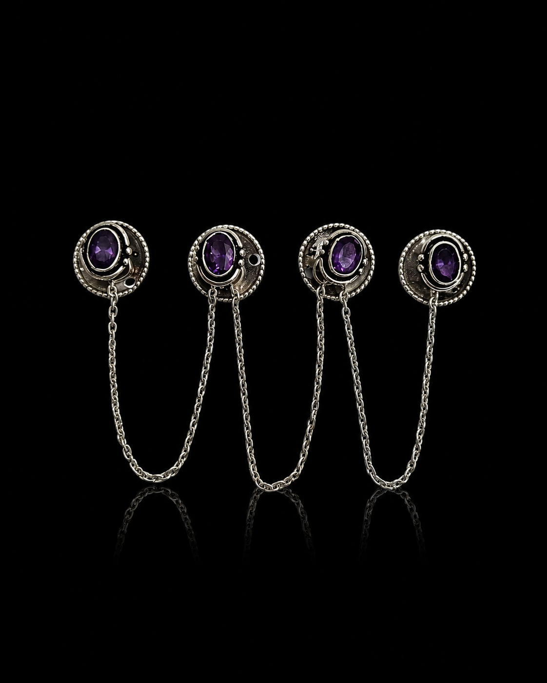 Amethyst Chain Kurta Buttons