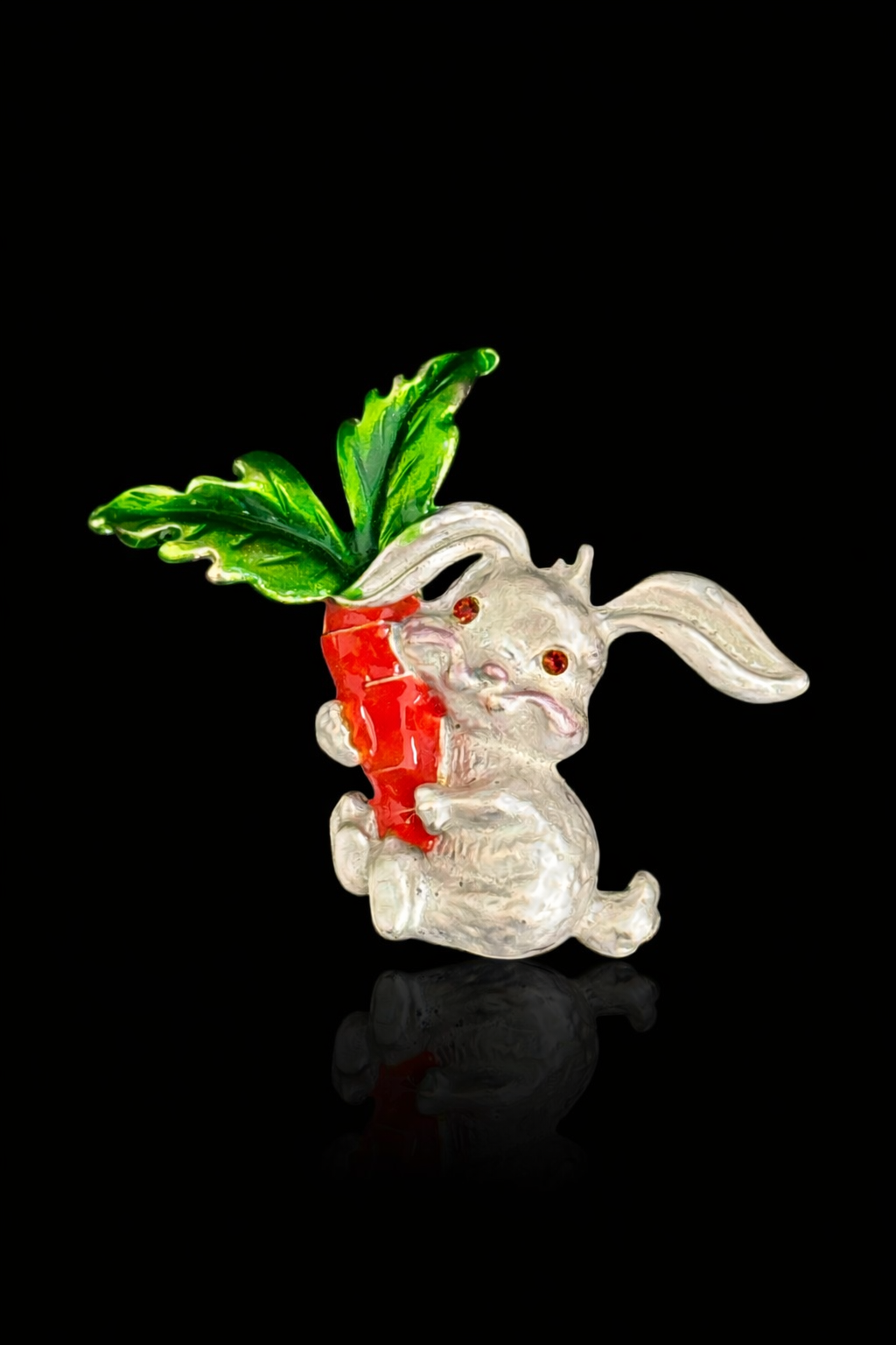 Carrot Thief Bunny Brooch