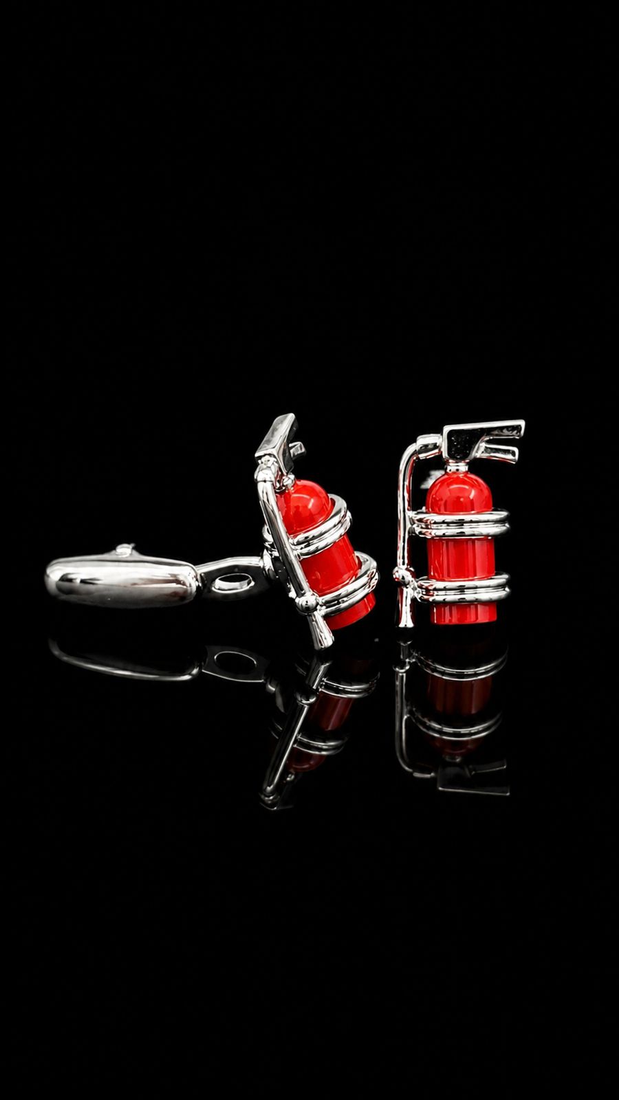 Fire Extinguisher Novelty Cufflinks