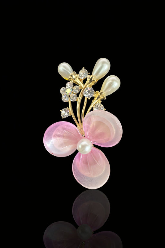 Blush Petal Pearl Brooch
