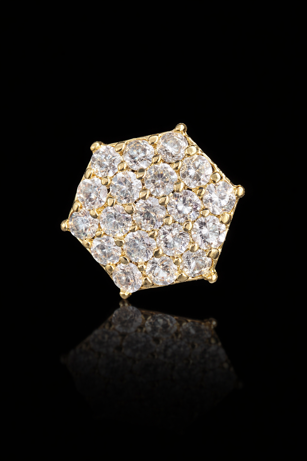 Ruby Crown Hex Kurta Button