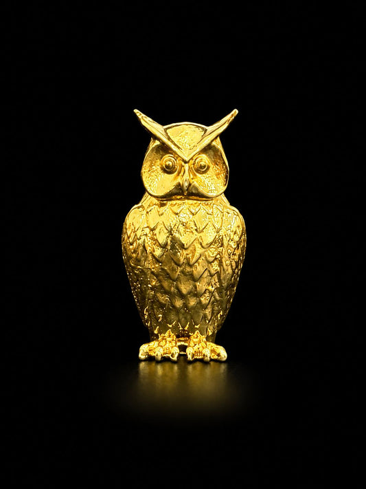 Golden Wisdom Owl Lapel Pin