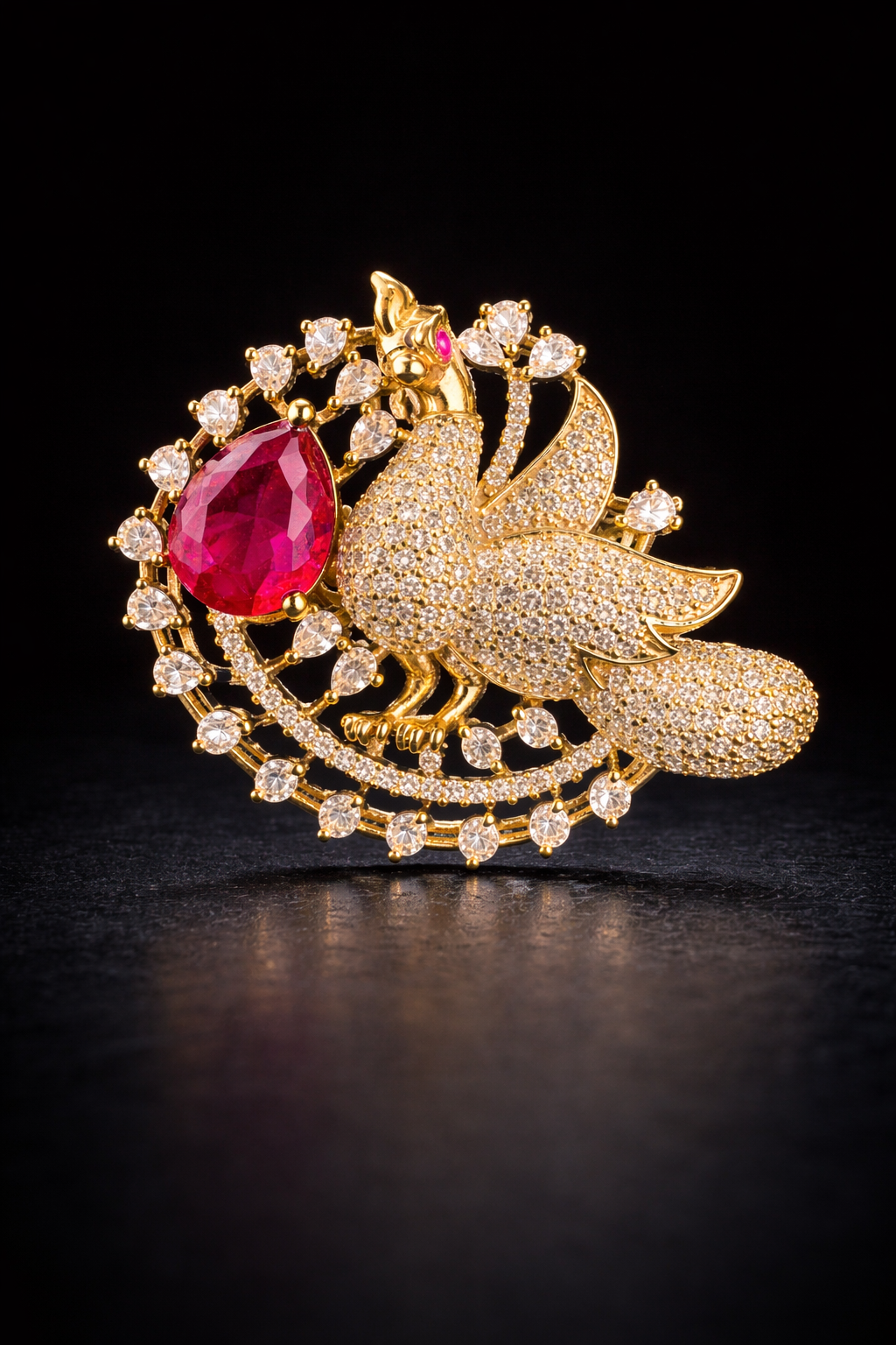Royal Mayur Crest Brooch
