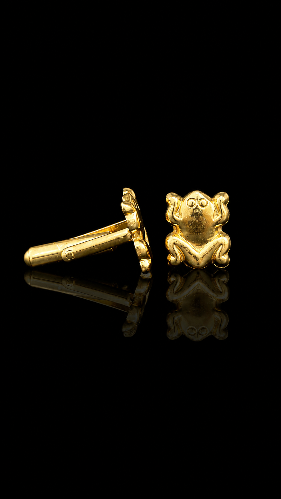 Golden Lucky Frog Cufflinks