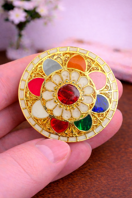 Navratna Bloom Bandhgala Button