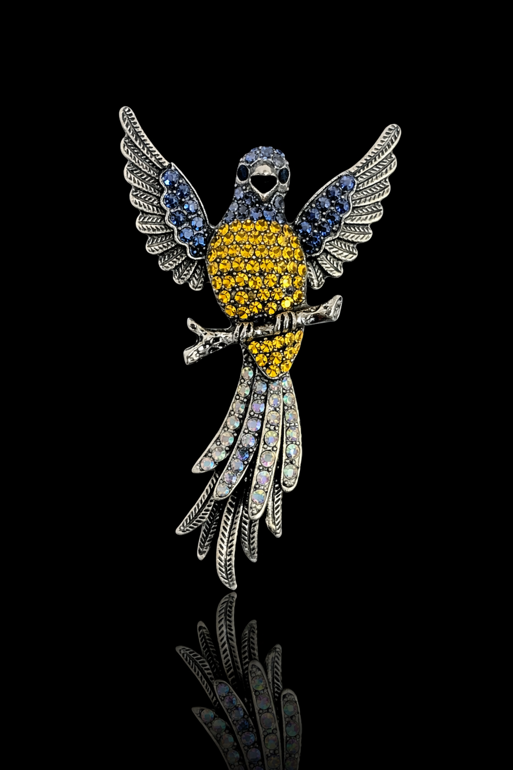 Royal Songbird Crystal Brooch