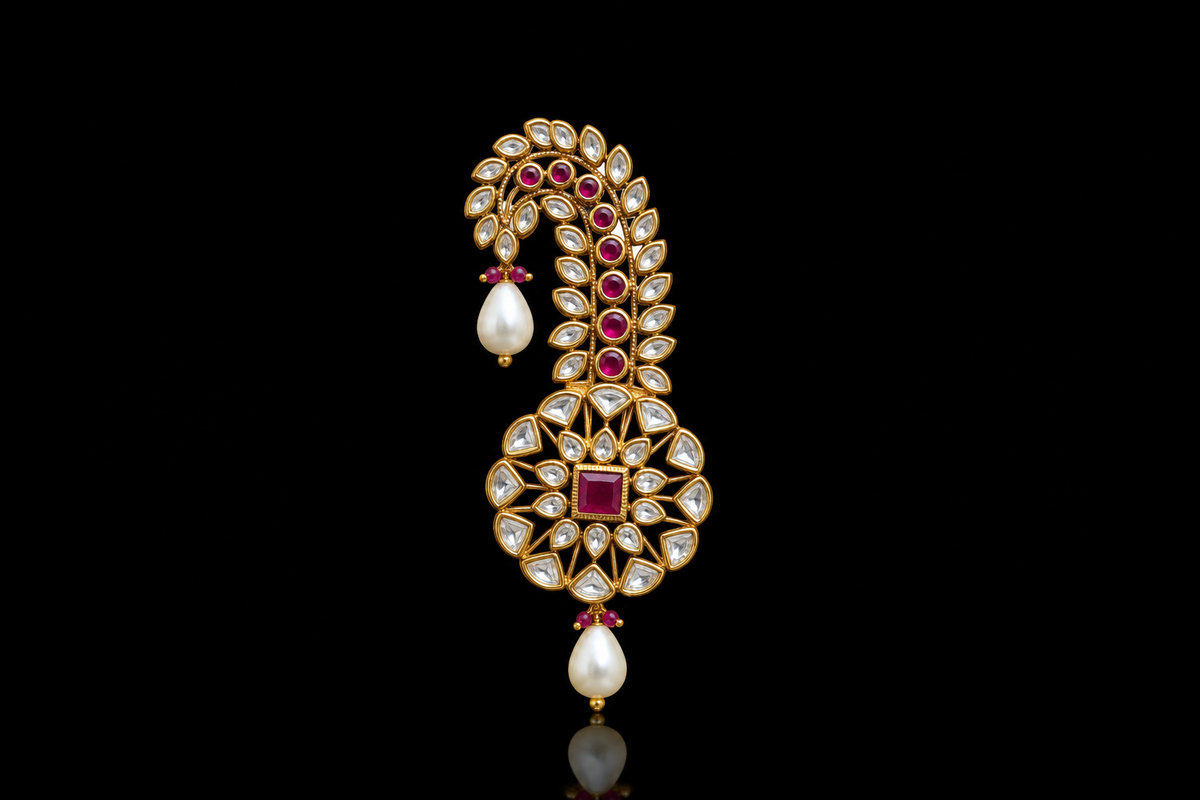 Royal Ruby & Pearl Kalingi Sarpech