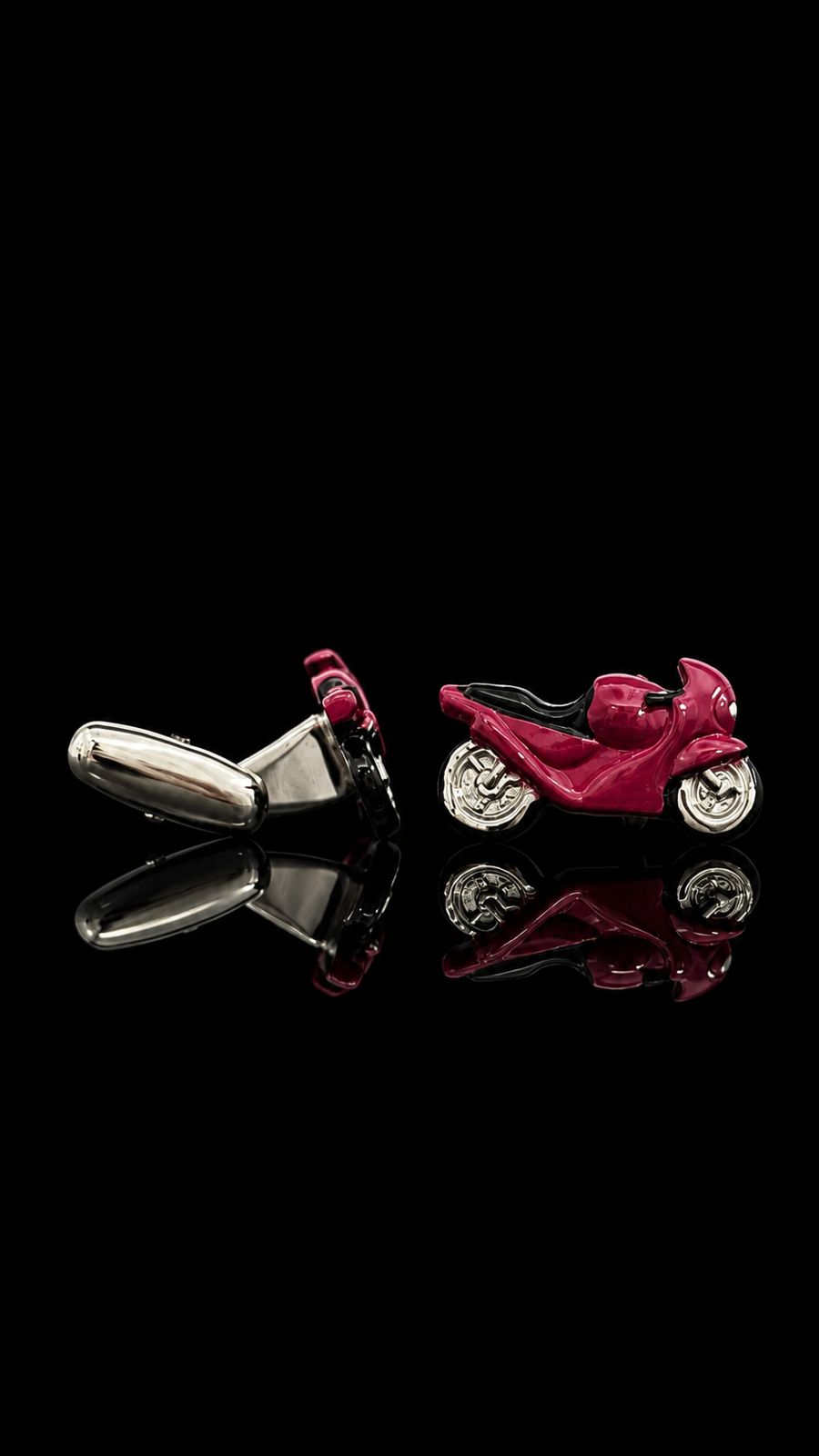 Red Sports Bike Cufflinks