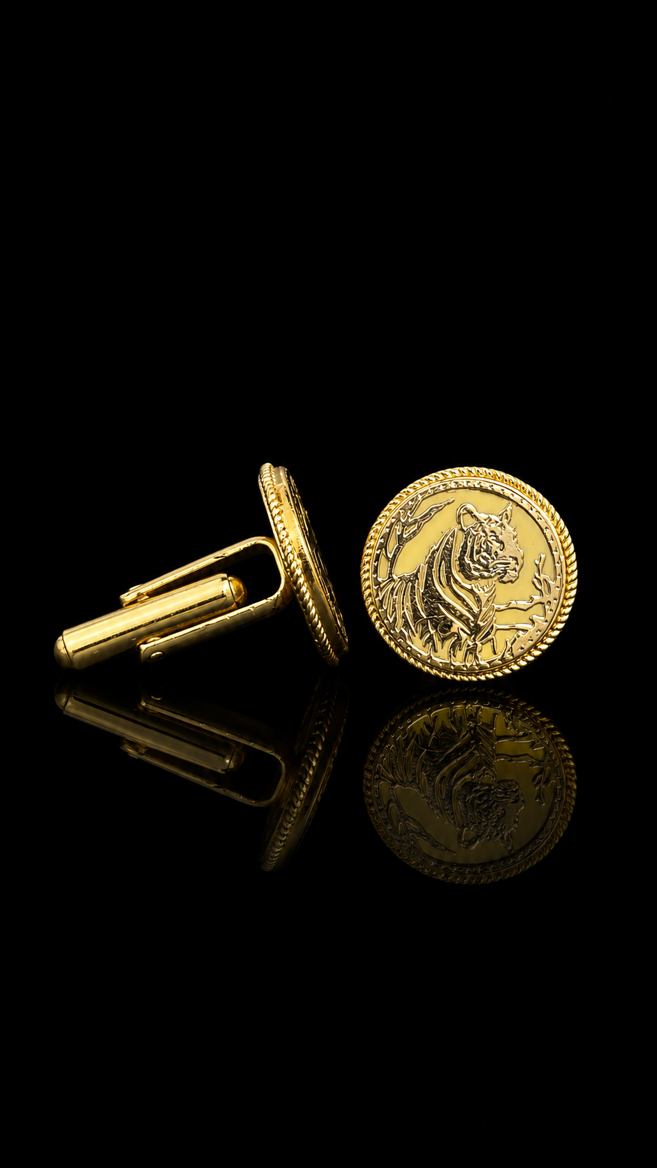 Royal Tiger Thewa Art Cufflinks
