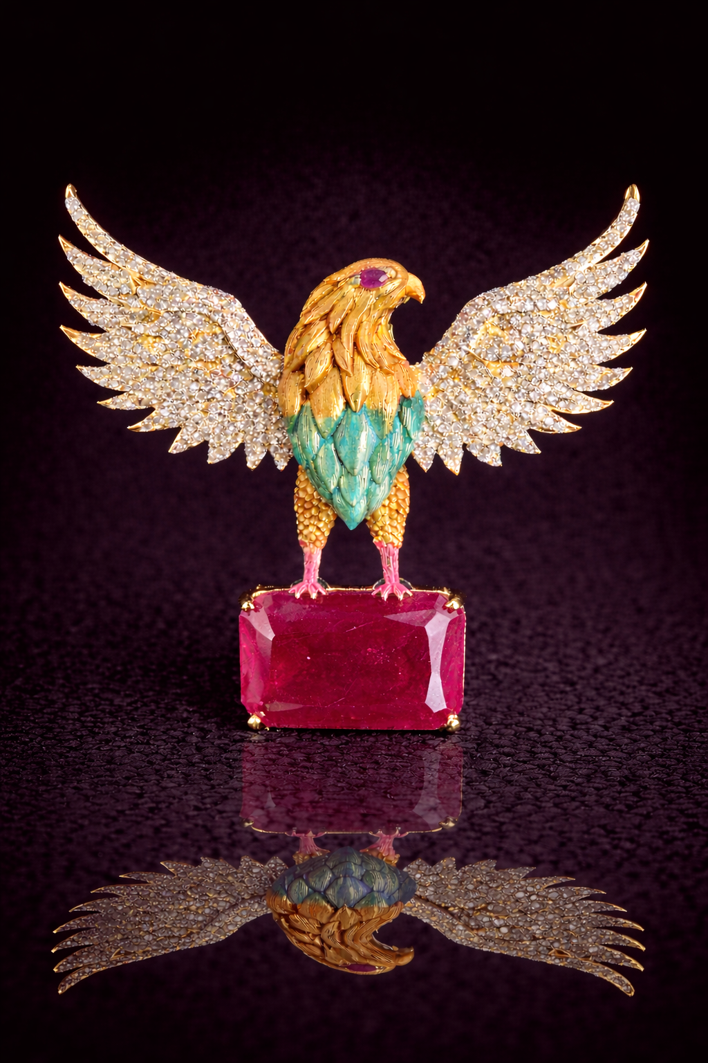 Imperial Eagle Crest Brooch