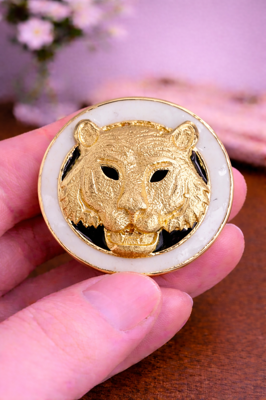 Royal Tiger Emblem Bandhgala Button