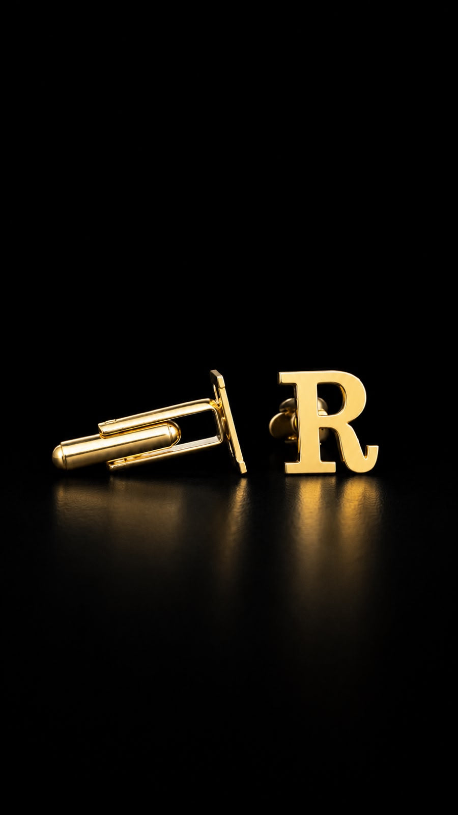 Rajputana Initial "R" Gold Cufflinks