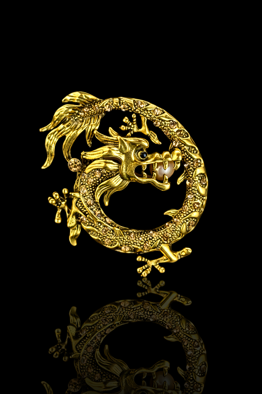 Imperial Dragon Loop Brooch