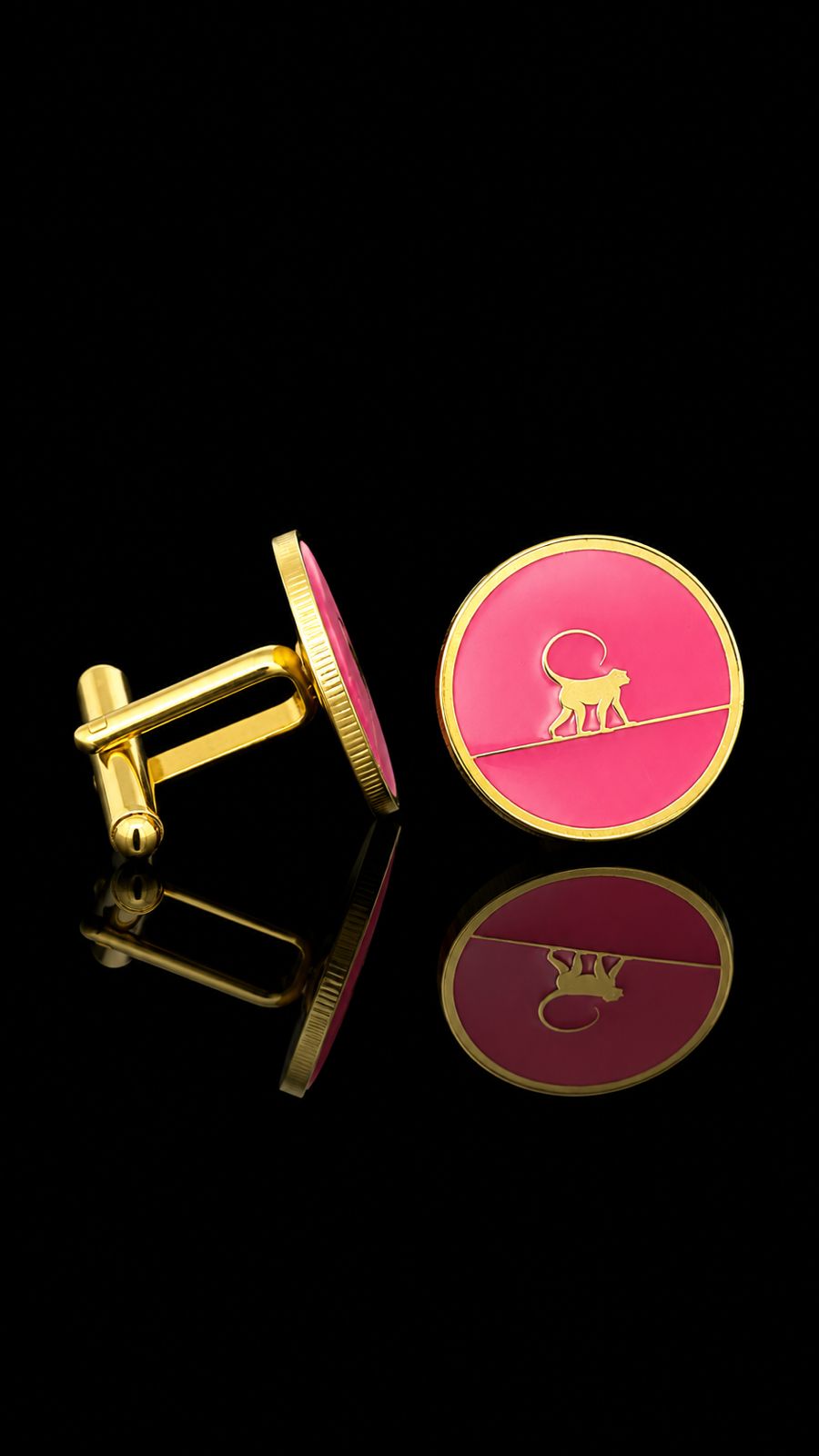 Royal Monkey Pink Cufflinks