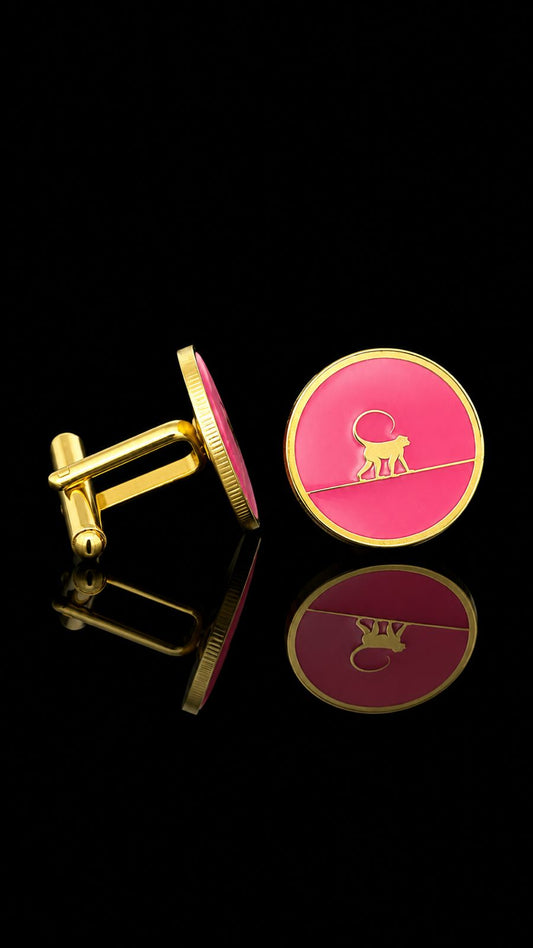 Royal Monkey Pink Cufflinks