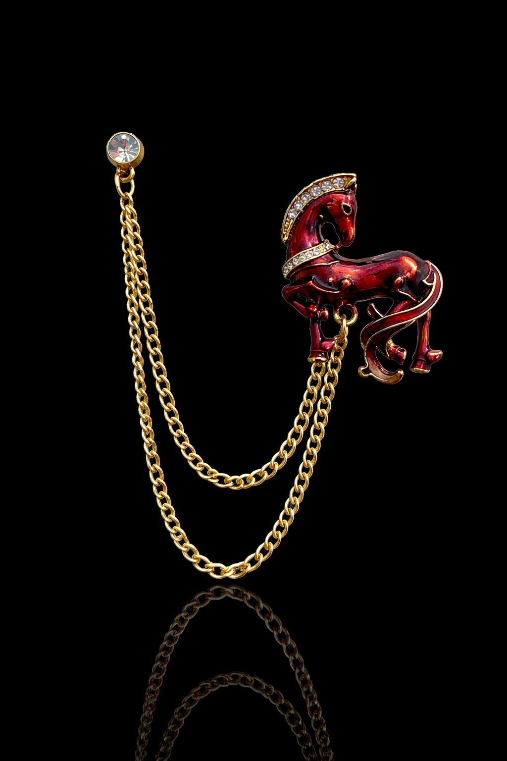 Royal Stallion Chain Brooch