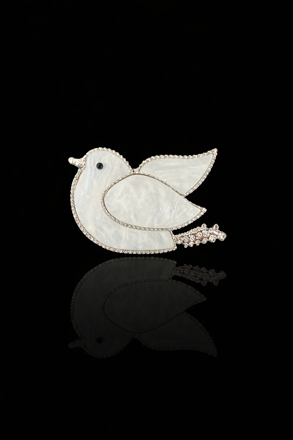 Ivory Dove Brooch