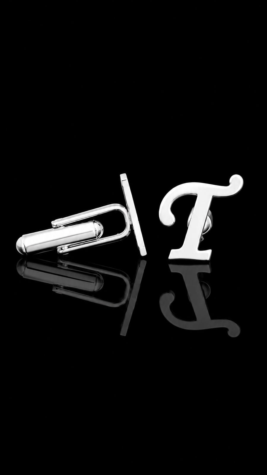 Rajputana Initial "T" Silver Cufflinks