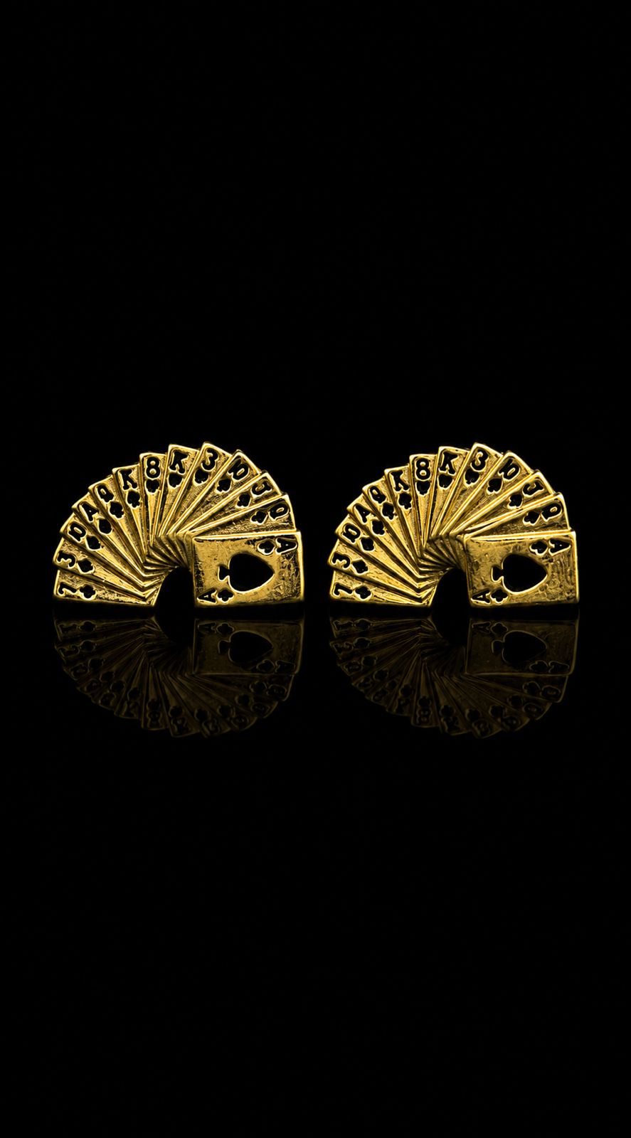 Royal Flush Gold Cufflinks
