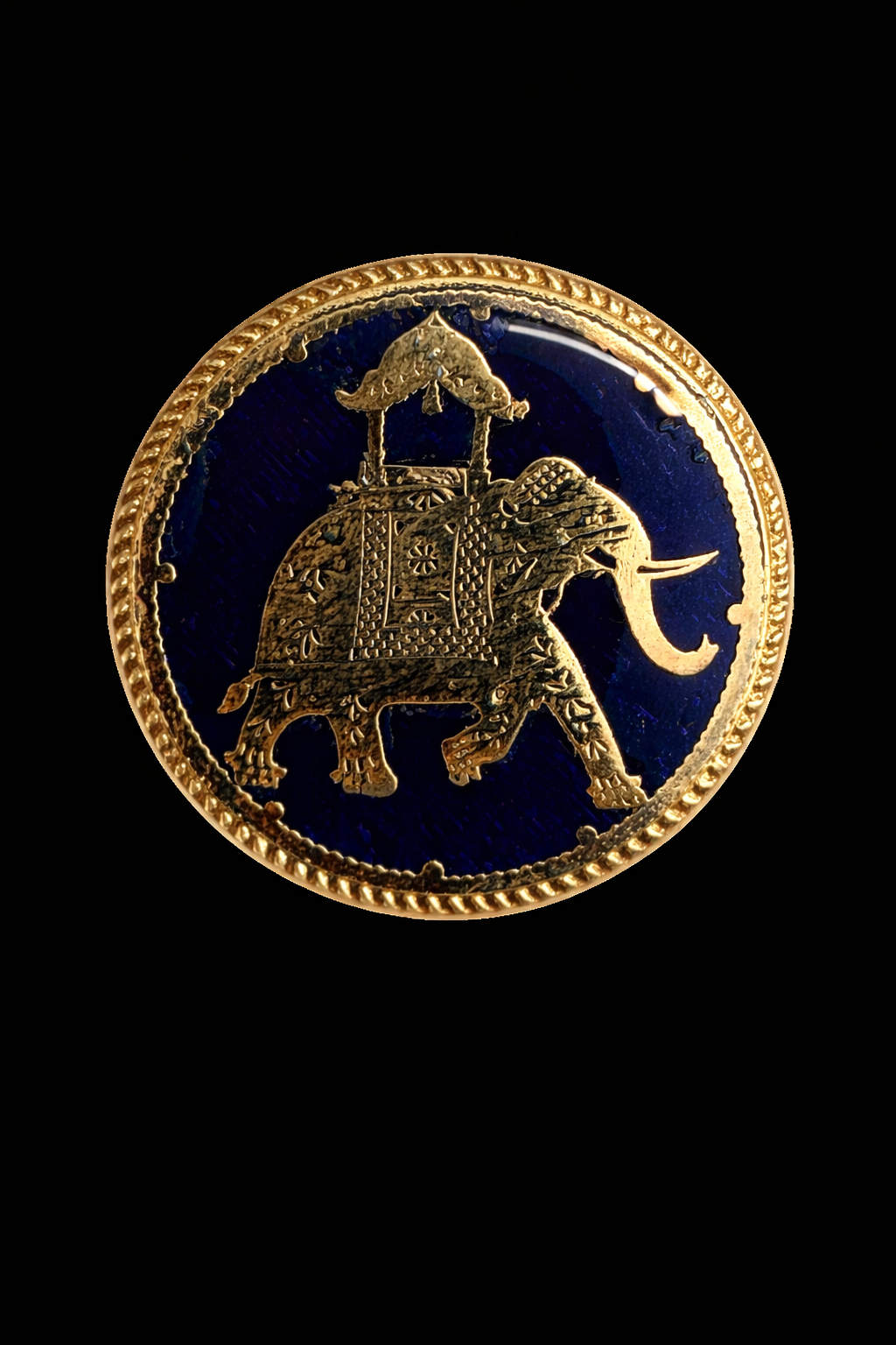 Royal Elephant Tewa Art Bandhgala Button