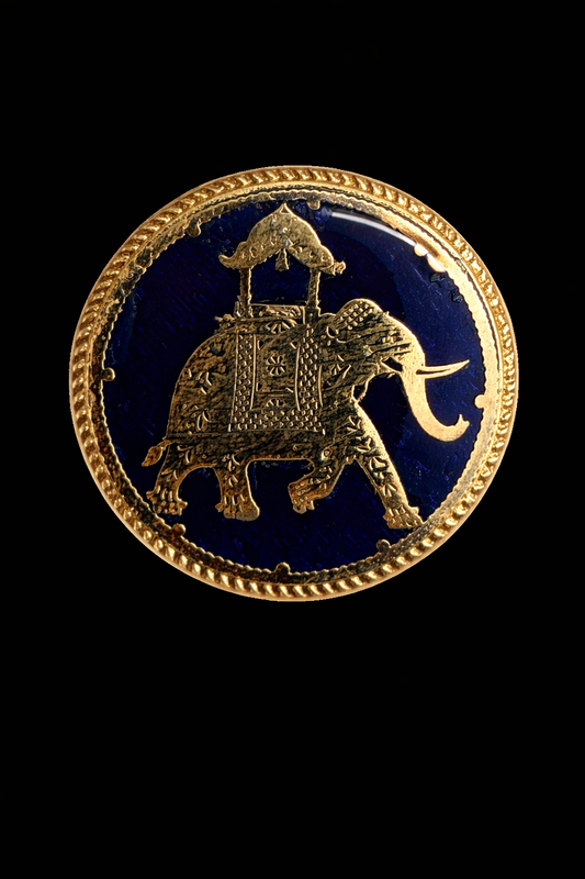Royal Elephant Tewa Art Bandhgala Button