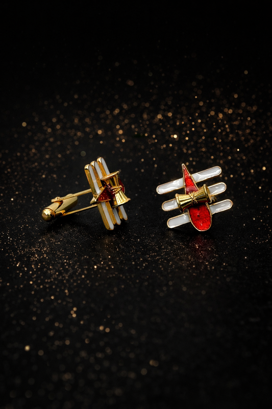 Mahakal Tilak Damru Cufflinks