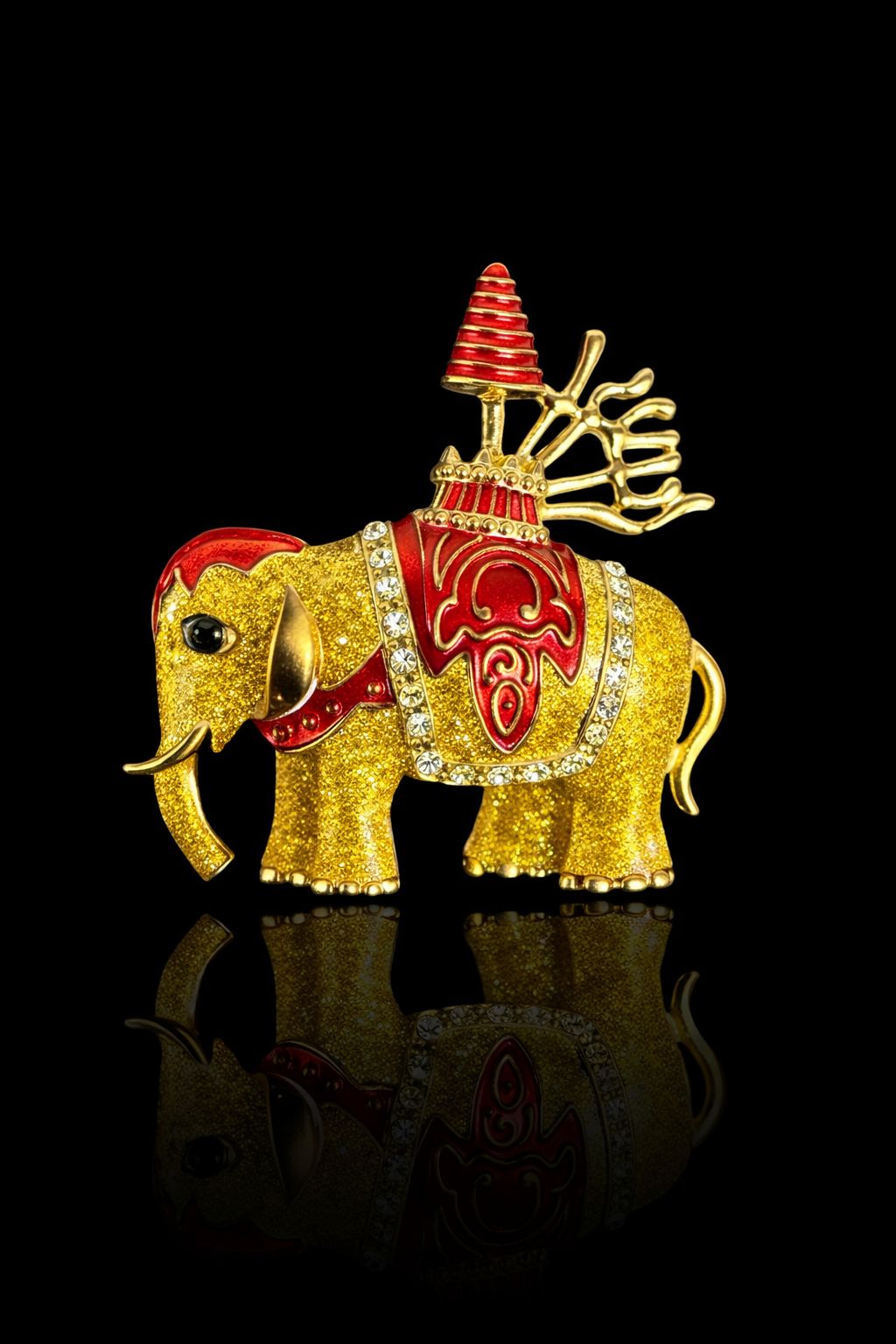 Royal Procession Elephant Brooch