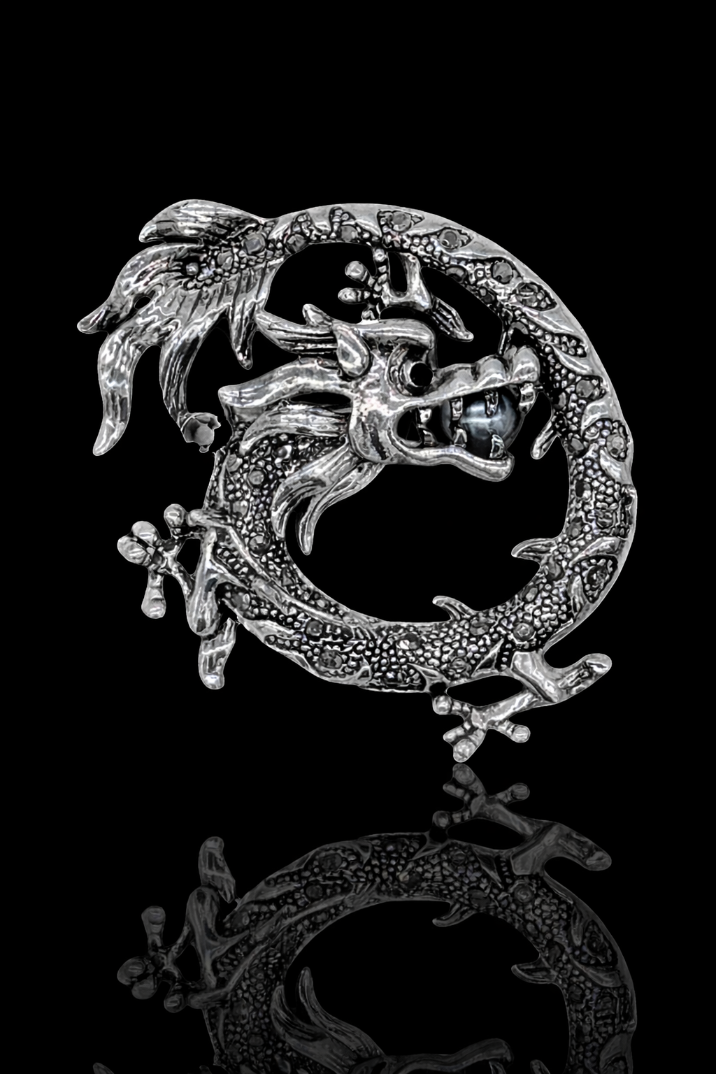 Imperial Dragon Loop Brooch