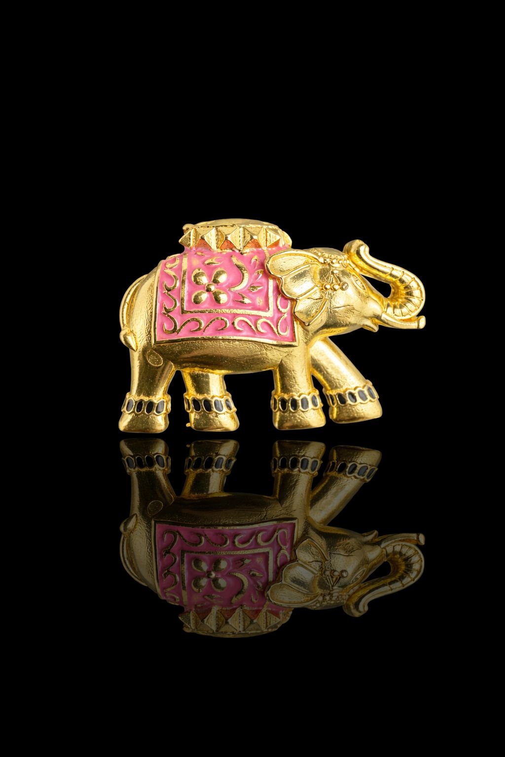 Royal Elephant Charm Brooch