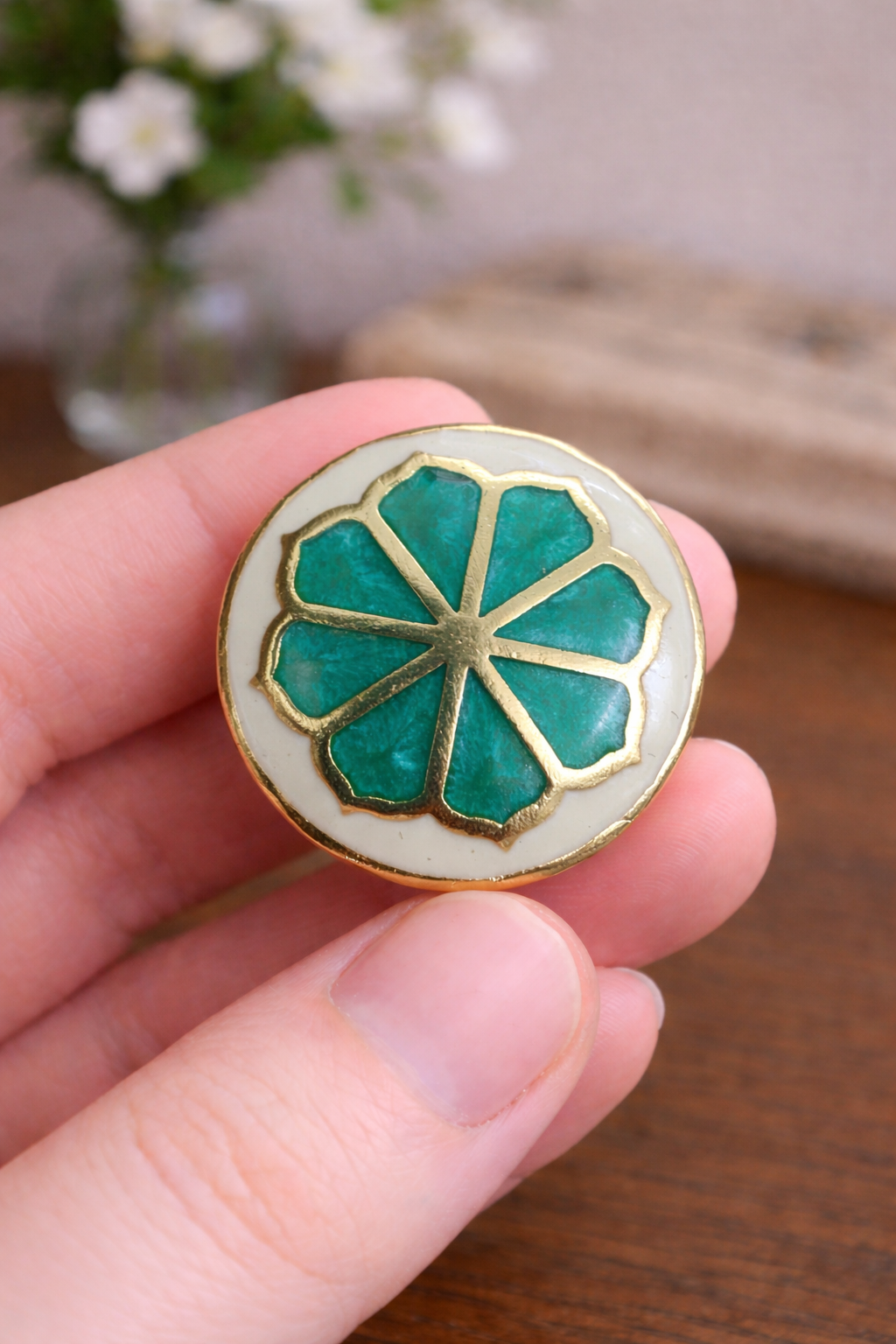 Meher Enamel Bloom Bandhgala Button