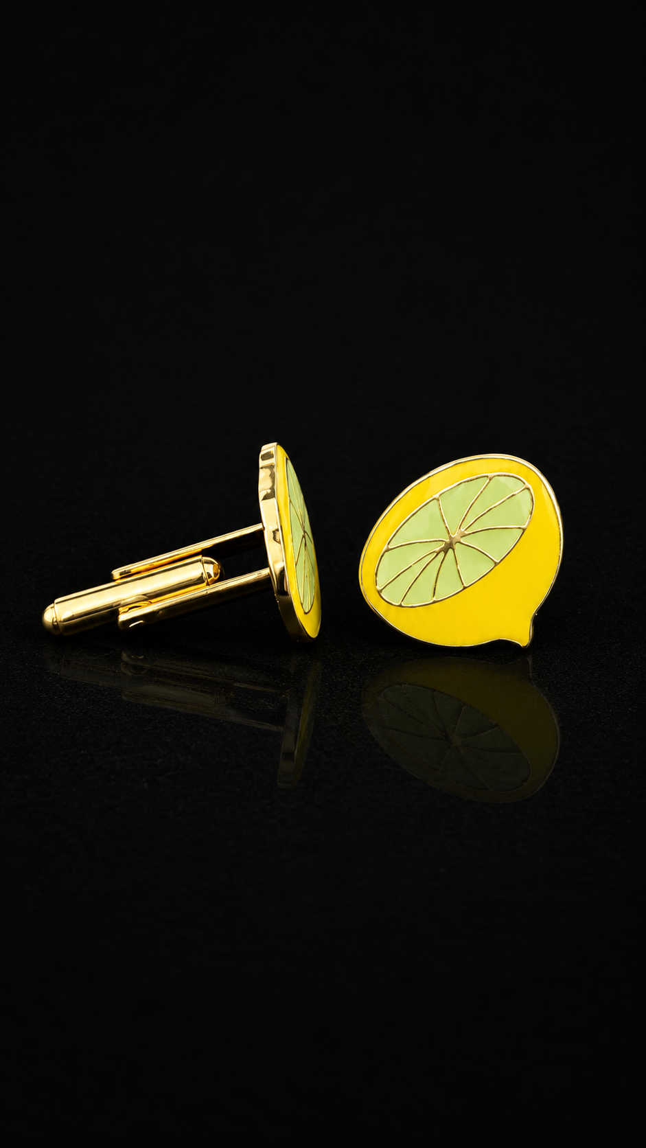 Zesty Lemon Slice Cufflinks