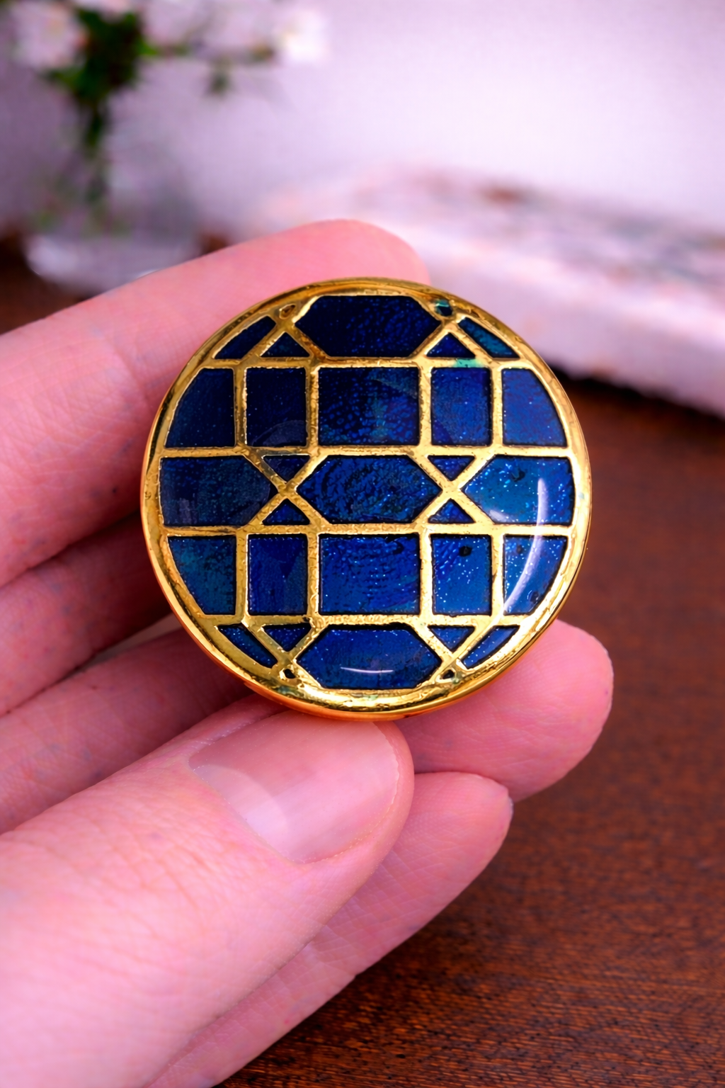 Regal Mosaic Brass Button Set
