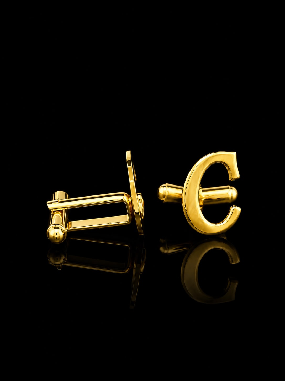 Rajputana Initial "C" Gold Cufflinks