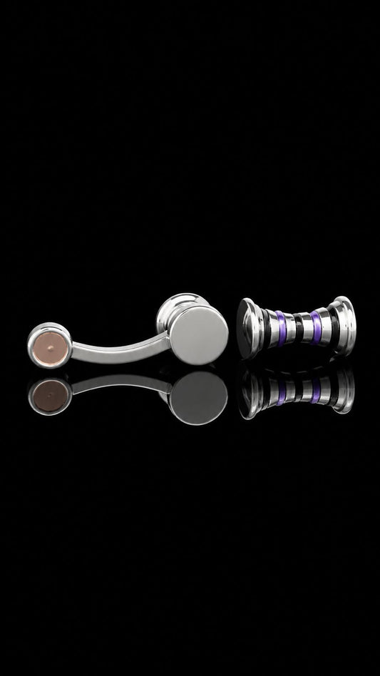 Royal Purple Barrel Cufflinks