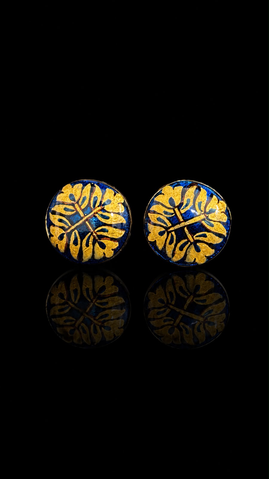 Pushp Hand-Painted Enamel Cufflinks