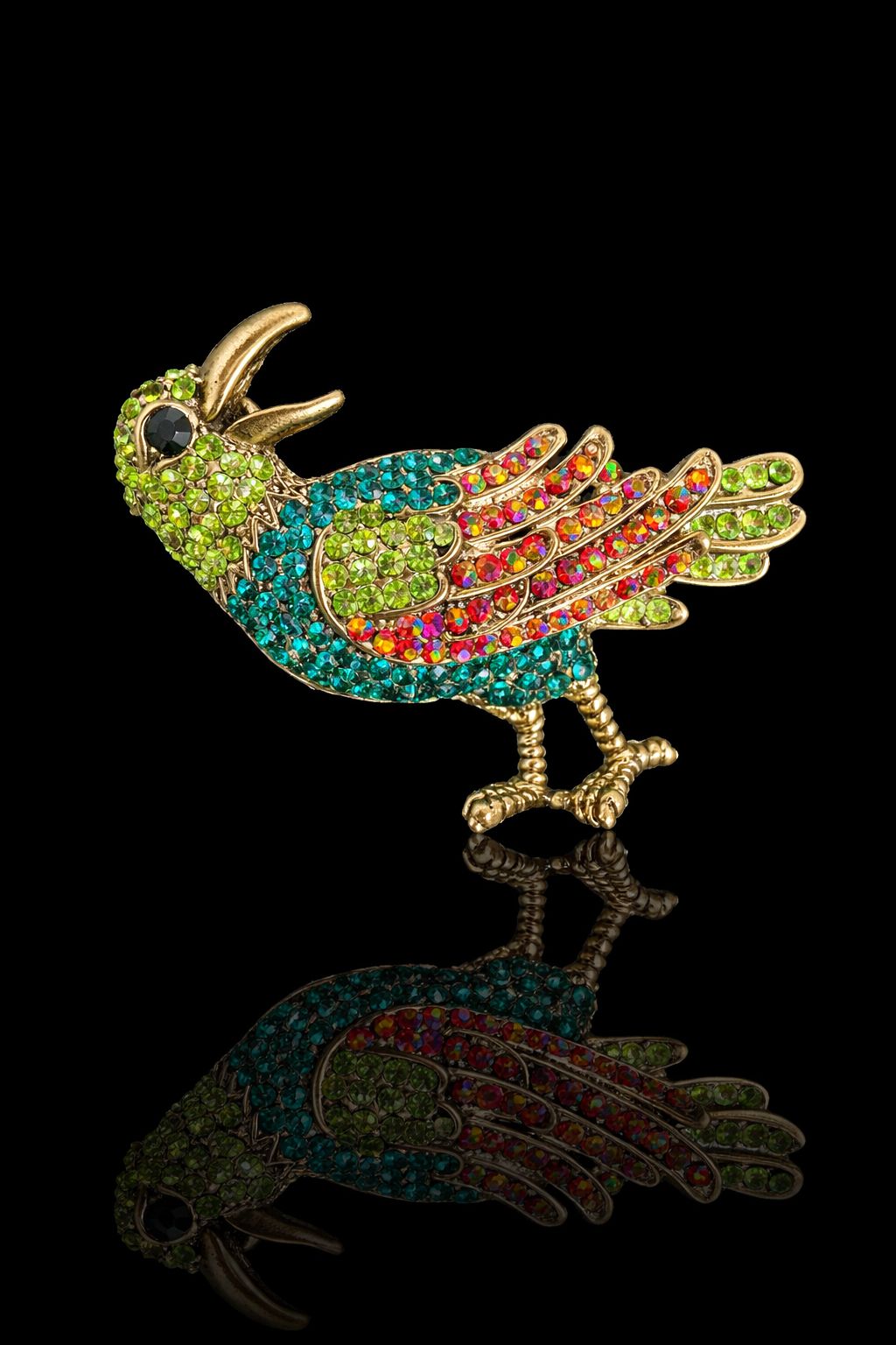 Prism Wing Songbird Brooch