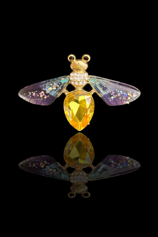 Golden Glow Bee Brooch