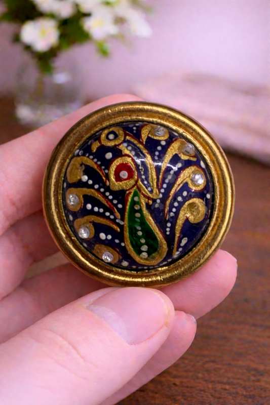 Midnight Meenakari Royale Bandhgala Button