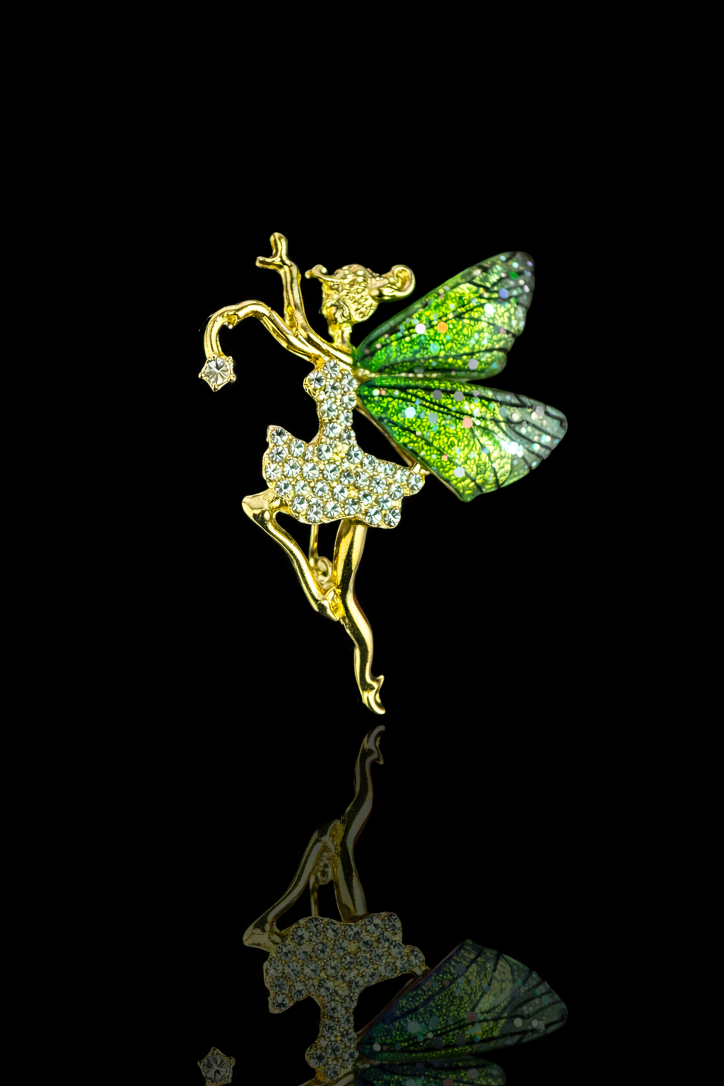 Enchanted Fairy Crystal Brooch