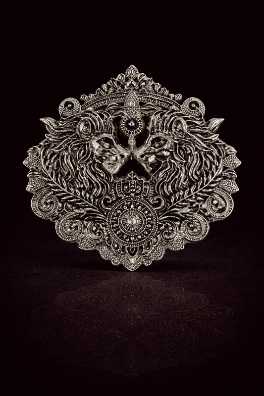 Royal Twin Lion Brooch