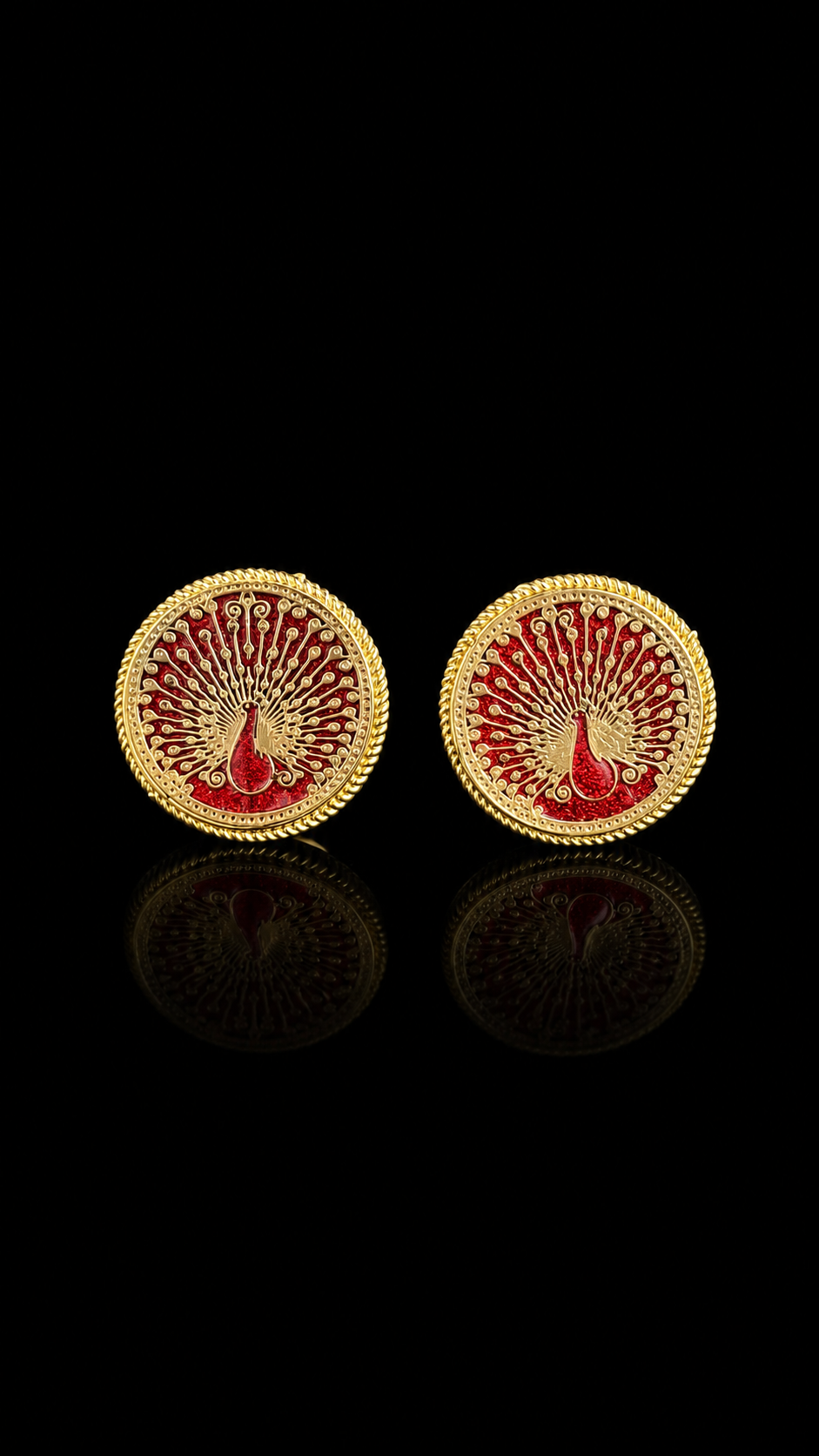 Peacock Heritage Thewa Art Cufflinks